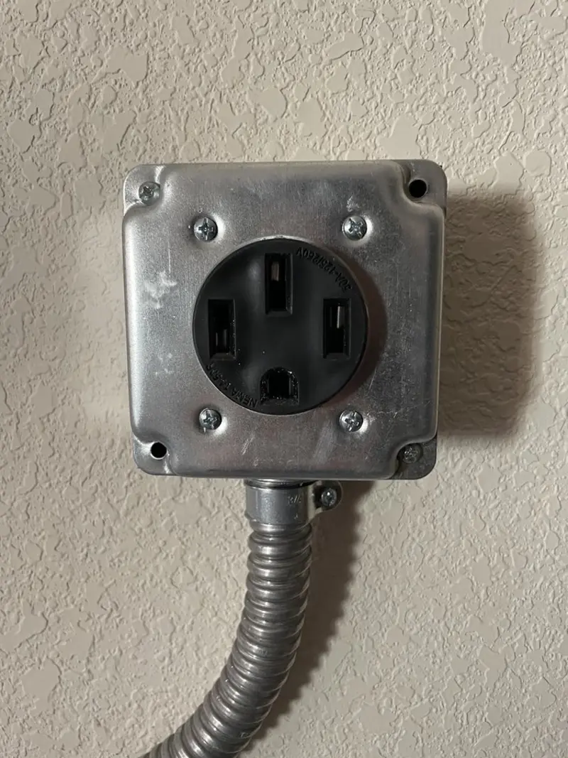 NEMA 14-50 outlet installed for Smart Home Electrical in Broken Bow